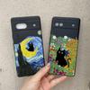 Capa de Celular para Google Pixel 9 9Pro XL 8A 7a 6 6a 5G 7 Pro 8 8Pro Case Fofa Silicone Retro Pintura a Óleo Van-Gogh Gato Fundas
