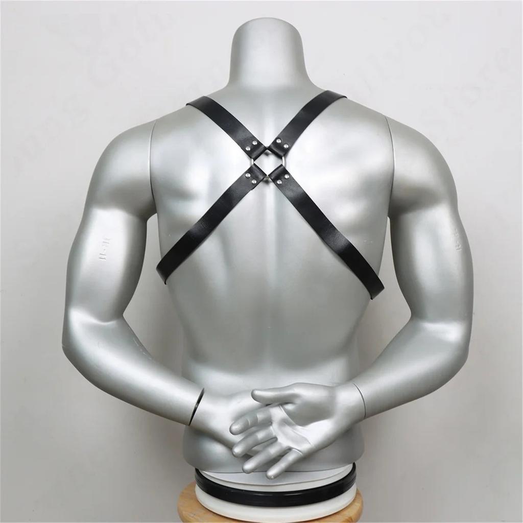 Gothic Waist Belt for Men Body Corset Harness Strap for Cosplay Party Night Club Waist Belt for Costume Female Accessory