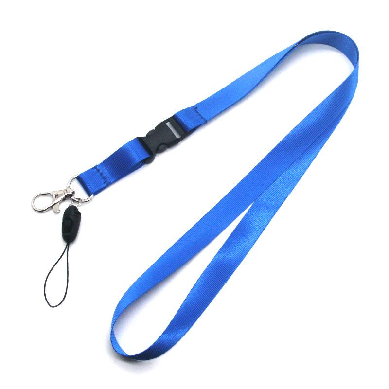 Custom Color Logo Nylon Phone & ID Lanyard with Screen Printed Polyester