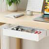 White Under Desk Storage Box Hidden Design Storage Box Desk Storage Drawer Self Adhesive Organizer Drawer