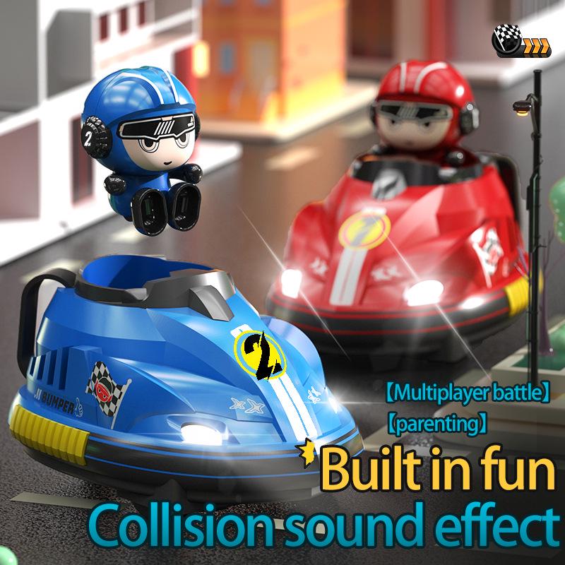 Two-Person Remote Control Bumper Cars: Interactive Drift and Collision Go-Karts for Kids.