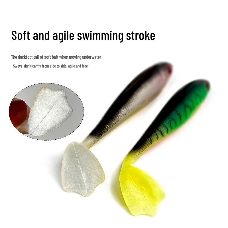 Anti-Snag T-Tail Soft Bait Lure for Bass and Mandarin Fish