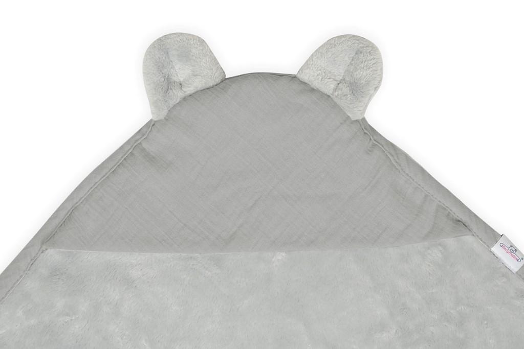 Koala muslin blanket with hood 95x95