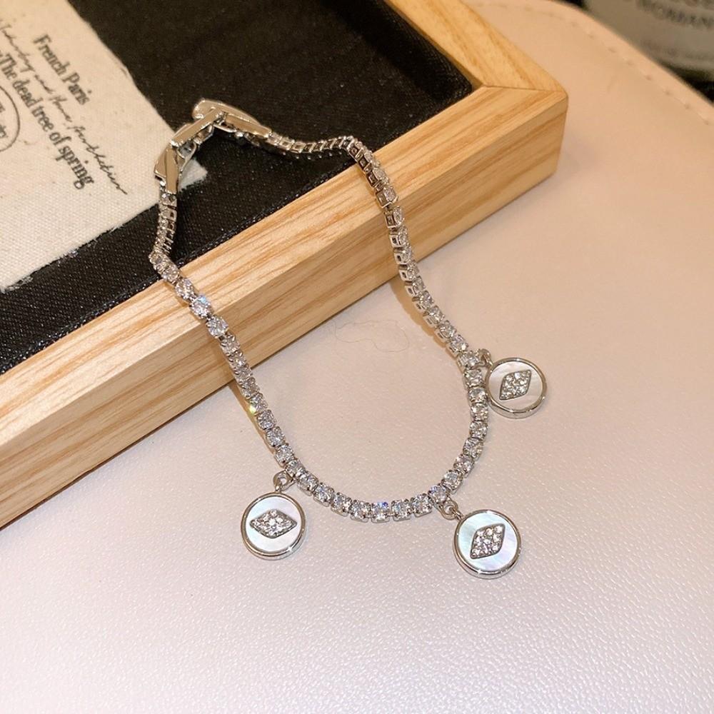 Luxury Vintage Devil s Eye Bracelet Devil s Eye Imitation Shell Rhinestone Devil s Eye Bangle Hand Jewelry Aesthetic серебро белый