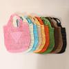 Versatile Large Capacity Hollow Straw Woven Bag Xiaoqing New Candy Color One Shoulder Tote Woven Bag Portable Beach Bag