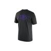 Nike NBA Los Angeles Lakers Courtside Logo Print Crew Neck T-Shirt Men Tops Black DH6745-010