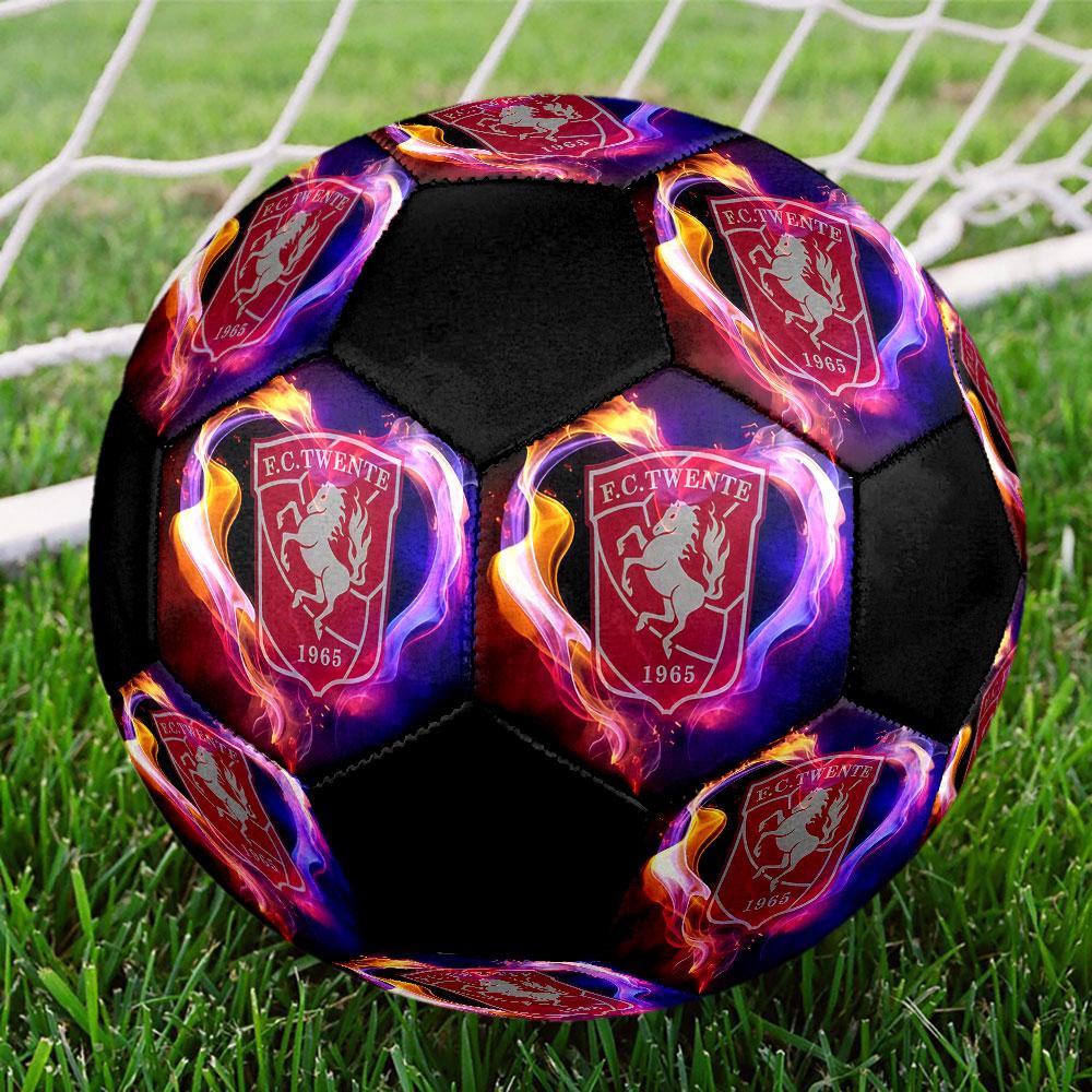 1PC F.C. Twente size 5 soccer ball PrahaIndoor Soccer Ball Colorful All Ages Machine Stitched PVC Competition Ready Durable High-Bounce