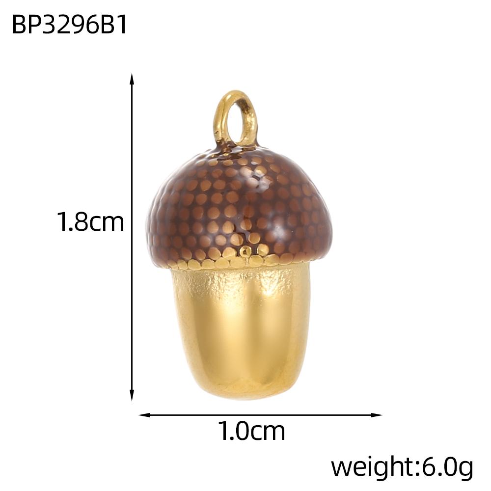 CARLIDANA Fruit Series Charm Enamel Stainless Steel Gold Plated Oil Drop Ice Cream Pendant for DIY Jewelry Necklace Making