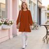 Lässiges Rüschenkleid für Mädchen, Bequemes Farbkleid für Frühling und Herbst zum täglichen Tragen