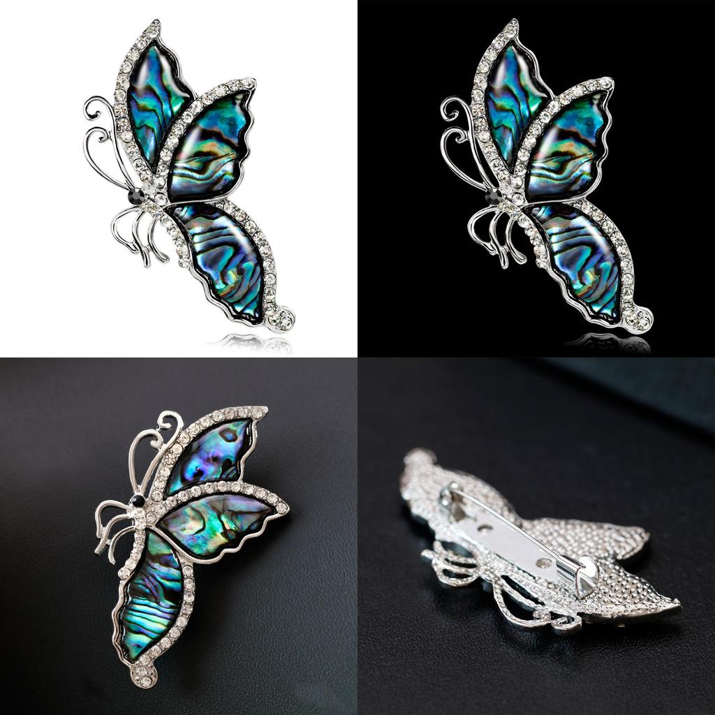 Abalone Shell Butterfly With Alloy Material For Ladies Wedding Formal Dress Accessories