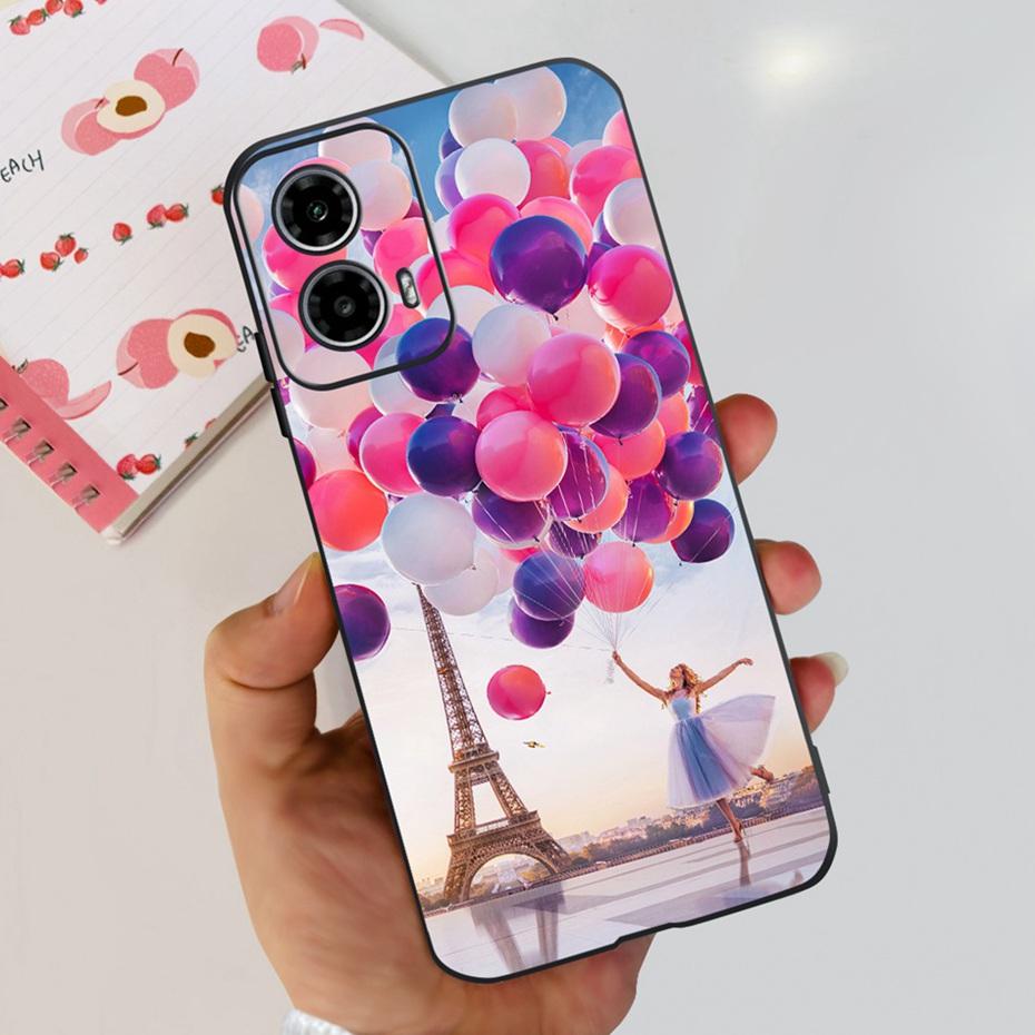 Phone Case For Motorola Moto G24 G34 2024 Cute Love Pattern Soft Silicon Back Cover For MOTO G24 G34 4G 5G