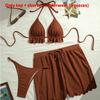Polyester Bikini Three Piece Swimsuit With Padded Top For Water Sports Enthusiasts