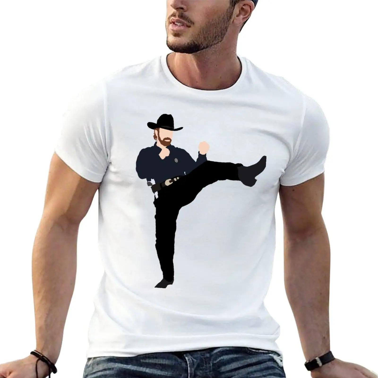 

Walker Texas Ranger T-Shirt summer tops cute clothes quick drying graphics mens graphic t-shirts funny - Men s Summer Cotton ... S разноцветный