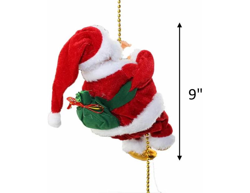 Climbing Santa Claus Christmas Ornaments Decoration Gifts $ Electric Climbing Bead Curtain Climbing Stairs Santa Toys $ Santa Climbing Beads Christma