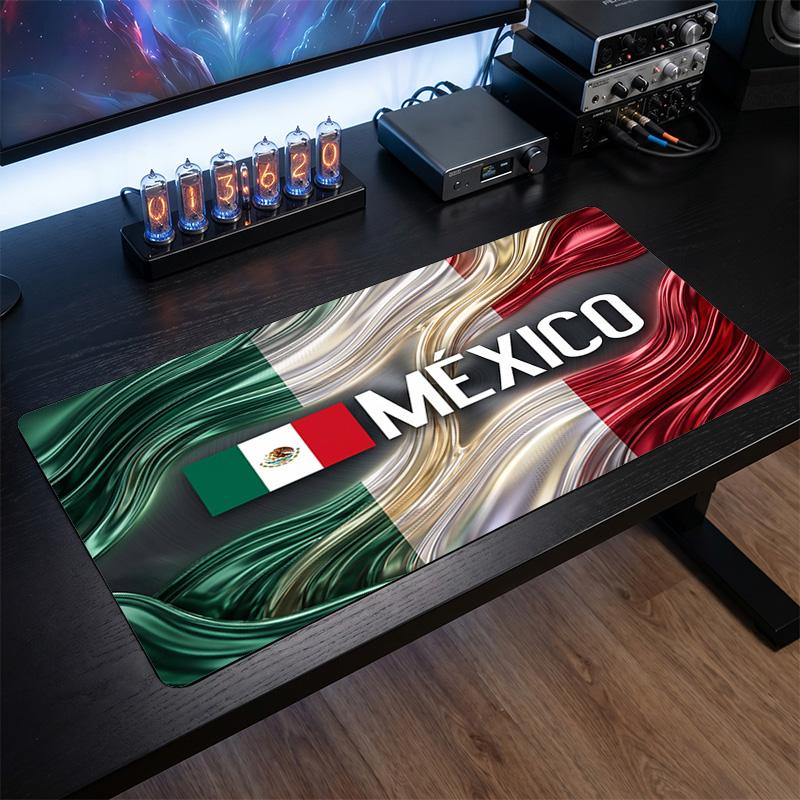 Mexico footbal Crest Mouse Pad, Extended Non Slip Rubber Desk Mat for Gaming Office Laptop Fan Gift