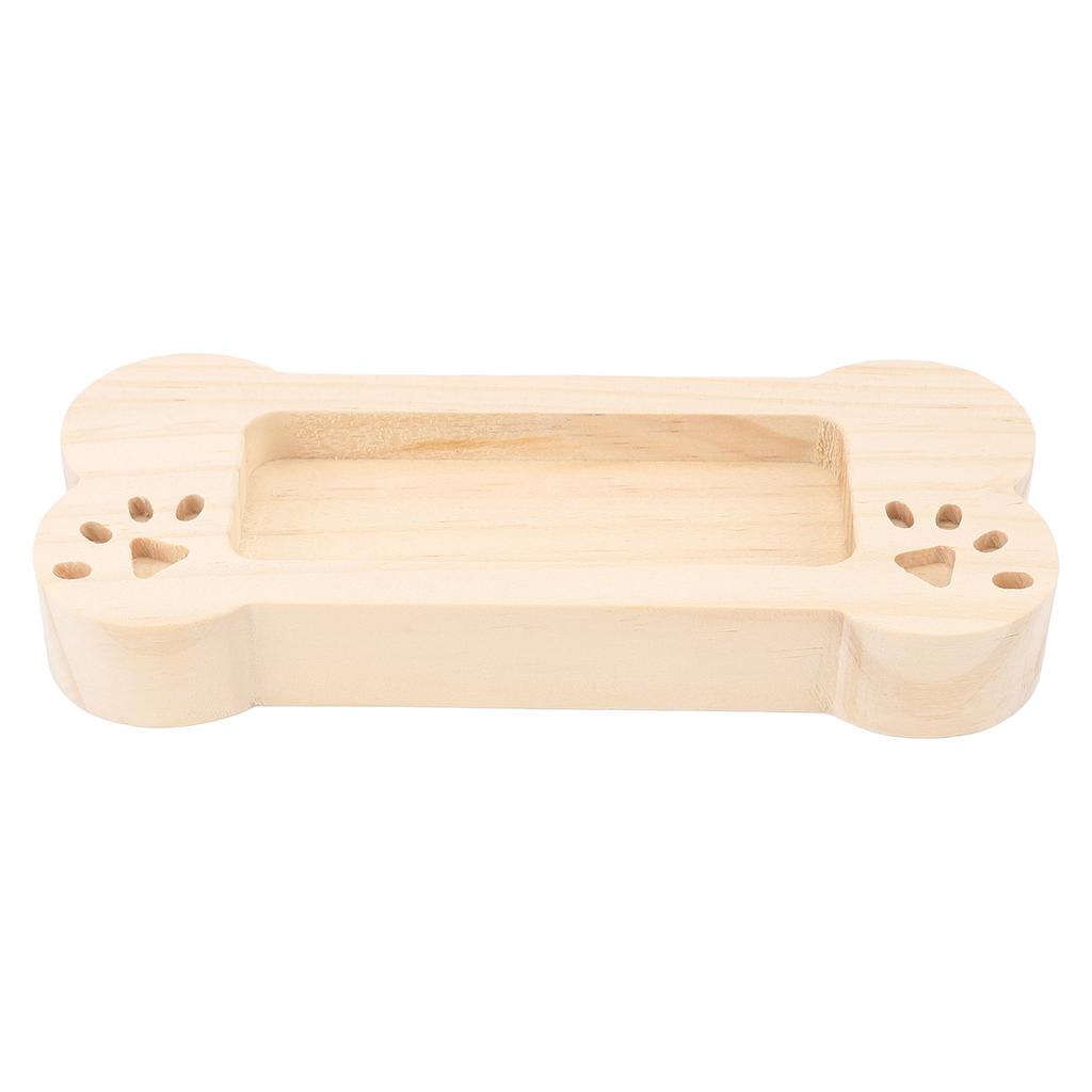 Business Card Holder Display Wooden Bone Shaped Lightweight Business Card Stand Organizer Rack