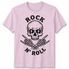 Rock N Roll Unisex T Shirt Skull Alternative Monochrome Graphic Tee