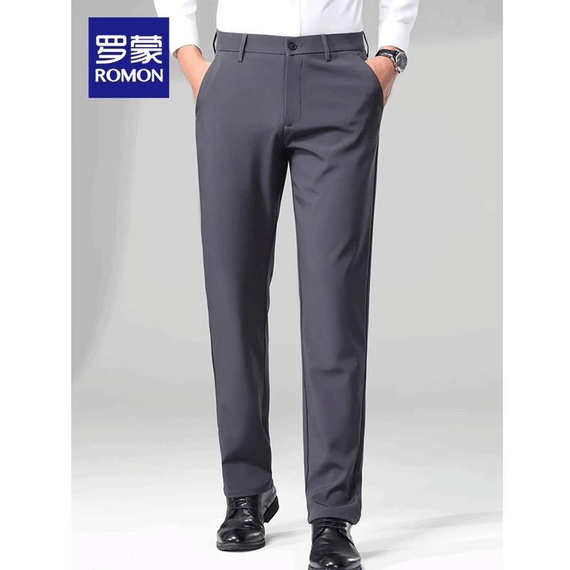 ROMON Men's Elastic Wrinkle-Free Business Casual Cargo Pants