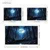 2D Full Moon Forest Banner, Dark Blue Night Woods with Fallen Tree