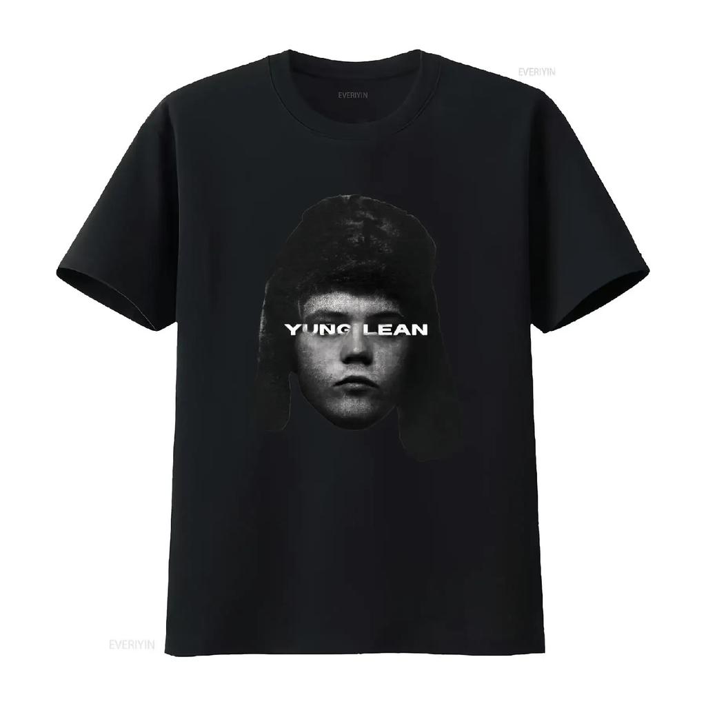 Yung Lean T-shirt in Cotone Pesante Streetwear Abbigliamento Casual Merchandising Musicale Hip Hop Moda per Fan vintage Lavato Unisex