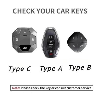 4 Buttons Leather Car Remote Key Case Cover for Chery Jetour Traveller 2025 2025 Auto Key Shell Fob Protector Holder Keychain