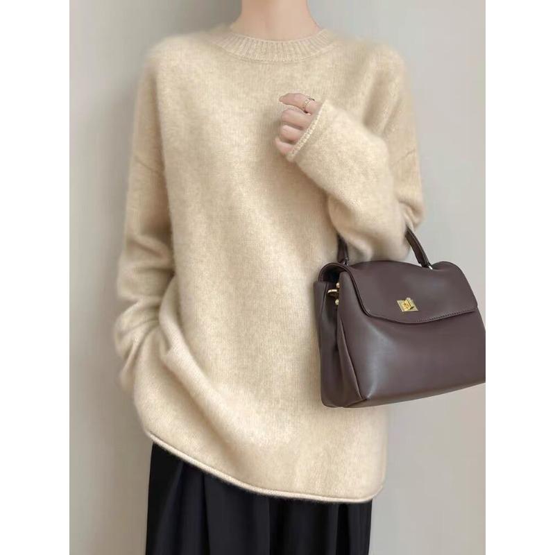 DIMANAF 2025 Autumn Winter Women Sweaters Pullover Tops Knitted Basic Tees Sweater Long Sleeve Loose Shirt