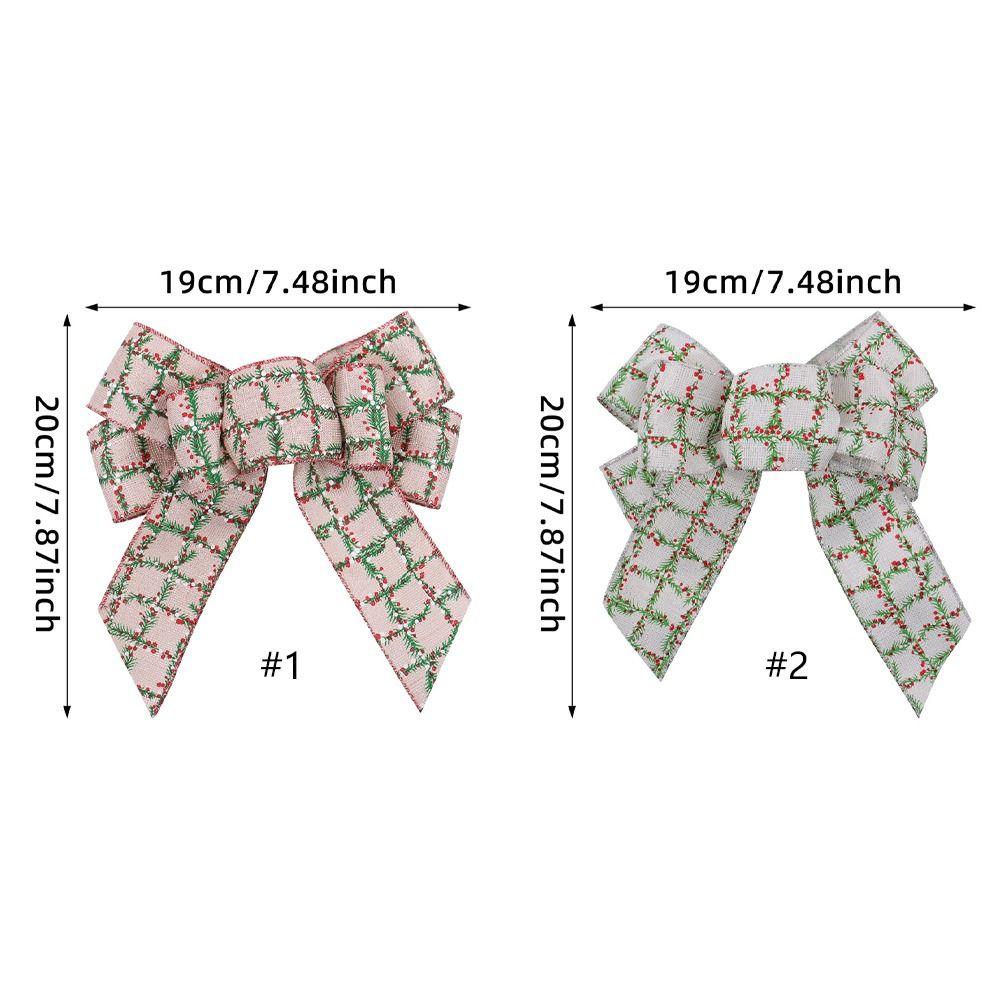 Exquisite Christmas Bows Pendant Linen Wreaths Bowknot Ornaments  Merry Christmas Decorations