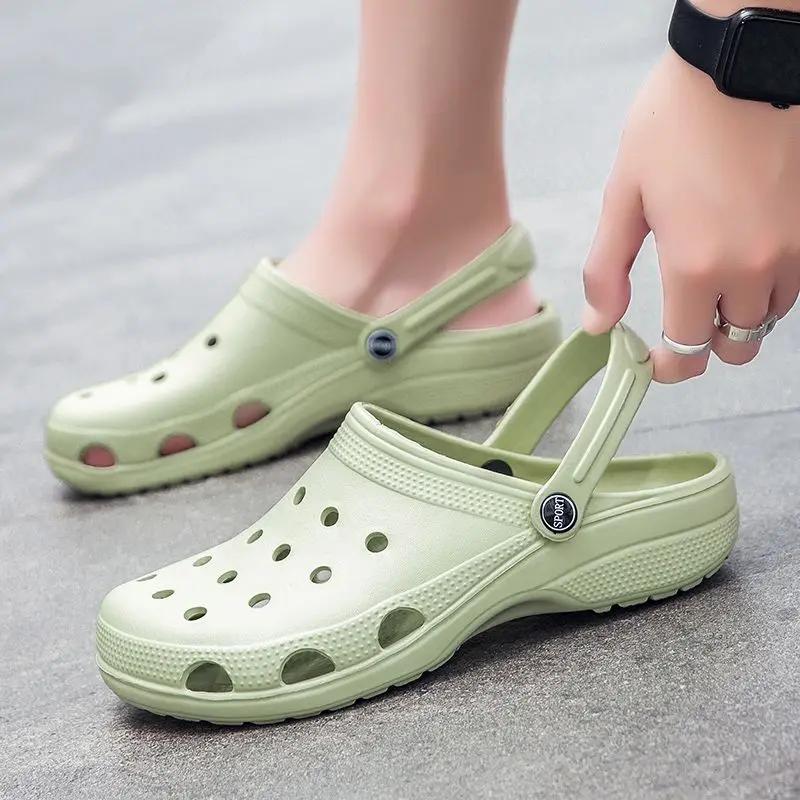 Fashion Slides Men's Shoe Mules Soft Eva Hole Sabot Platform Half Male Slipper 2025 Fashion Designer Luxury High Quality Style Clappers