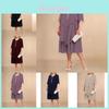 Elegant Chiffon Dress For Women With Layered Ruffle Details For Office Wear