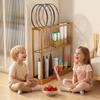 Sports Storage Rack with Basket | Floor-Standing, Badminton Racket Holder, for