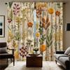 2-piece set of high-definition digital printed curtainFloral Embroidered Curtain Yellow Green Orange ColorfulHome decoration sty