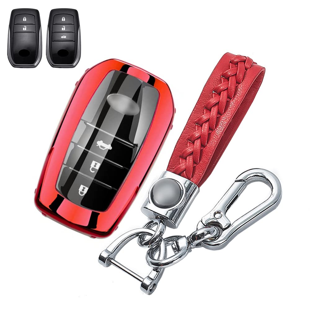 Toyota Smart Key Case, Key Cover, 2 Buttons, 3 Buttons, Luxury TPU Key Holder,