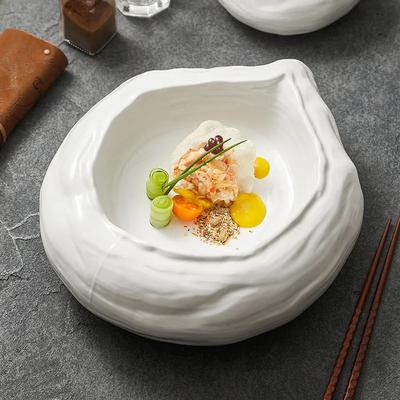 Irregular Sharp-angled Double Bowls, Restaurant and Club Dishes, Ceramic Tableware, Special Salad , Cooking .