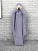 New 2022 Solid Color Swing Dress Robe Set