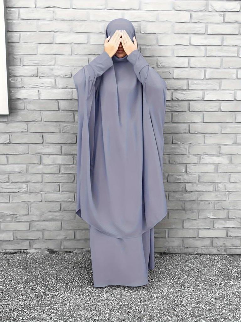 New 2022 Solid Color Swing Dress Robe Set