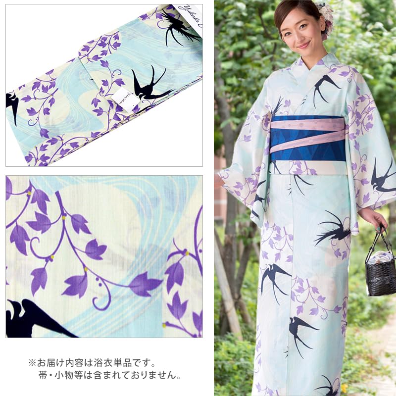 Altered Weave Tailored Yukata Swallow Pattern Yukata Single Item [Sarasa] Ta-10