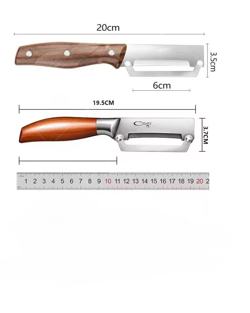 Multi-Functional Vegetable Peeler for Kitchen Pineapple Pumpkin Planer Scraping Tools Stainless Steel Sugarcane Knife Peeler