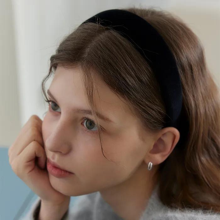 Velvet plain hairband