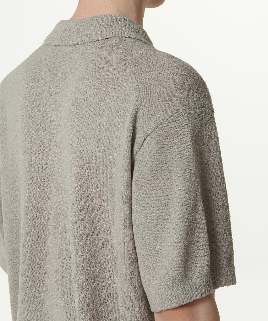 Musinsa Standard Boucle Collared Short Sleeve Cardigan [Light Warm Gray]