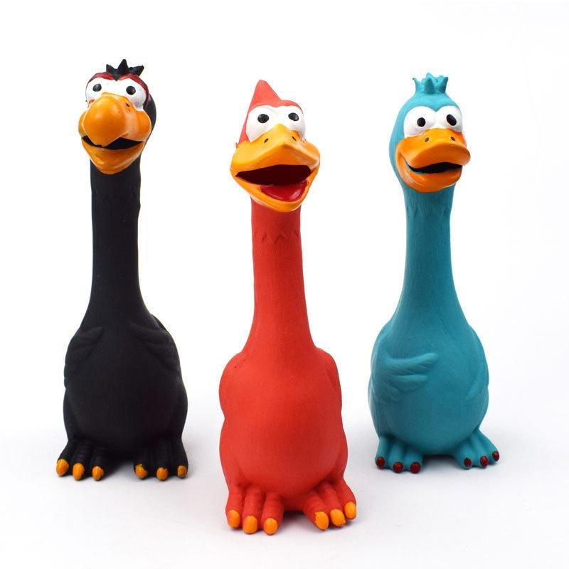 Haustierspielzeug Latex Schreiendes Huhn Hundespielzeug Zähne Mahlen und Beißen Beständig, Geräuscherzeugendes Spielzeug, Umweltfreundliches Material