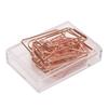 100PCS Paper Clips Portable Mini Cute Shape Electroplated Rose Gold Metal Paper Clip for Office Homes Envelope