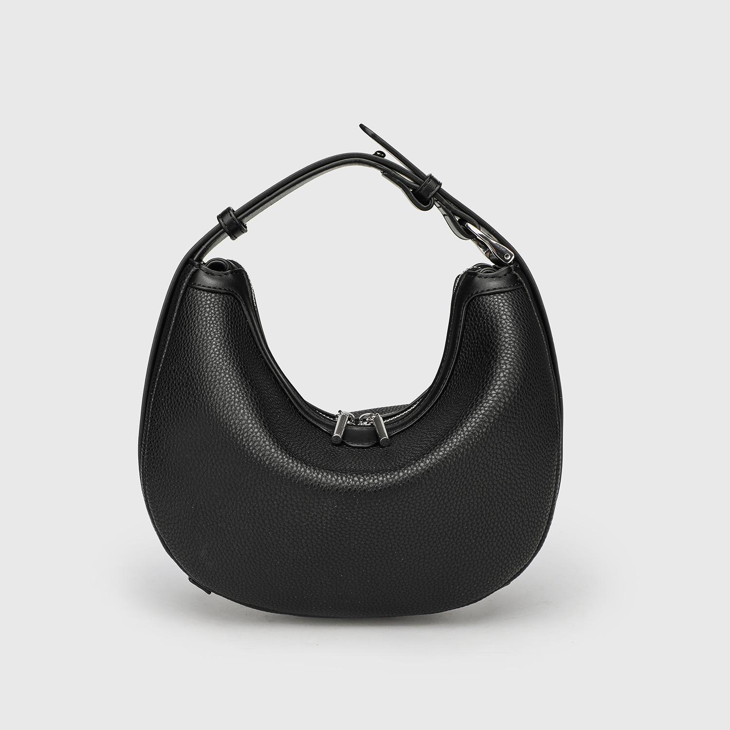 

Французский Дизайн Трендовый Легкий Роскошный Мягкий Хлеб Круассан Женская Наплечная Кроссбоди Портативная Премиальная Сумка-Полумесяц чёрный