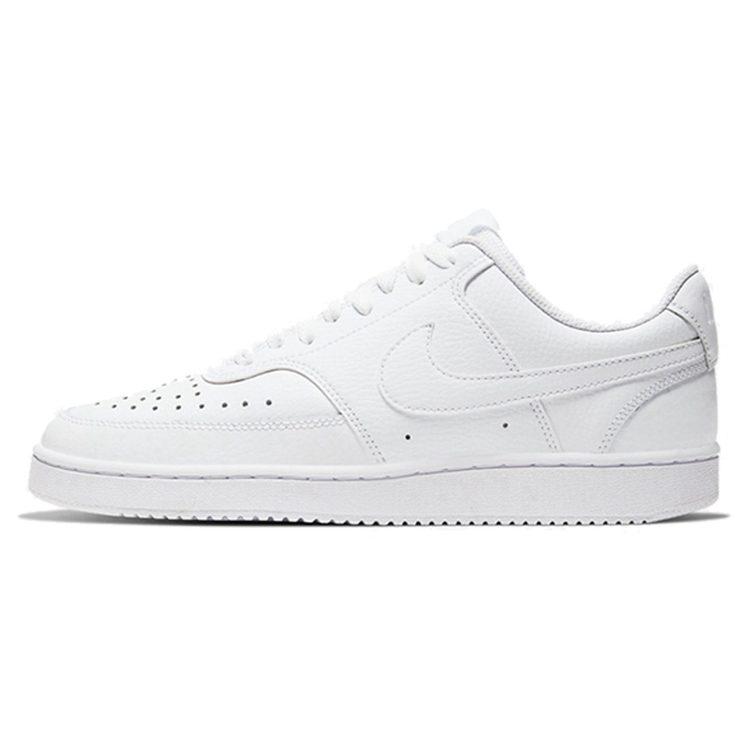 Nike Court Vision 1 Low Synthetic Leather, Leather Stitching Low Top Skateboard Shoes Women's White CD5434-100