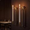 2 Pieces Wall-Mounted Candle Sconce French Decor Antique for Bedroom