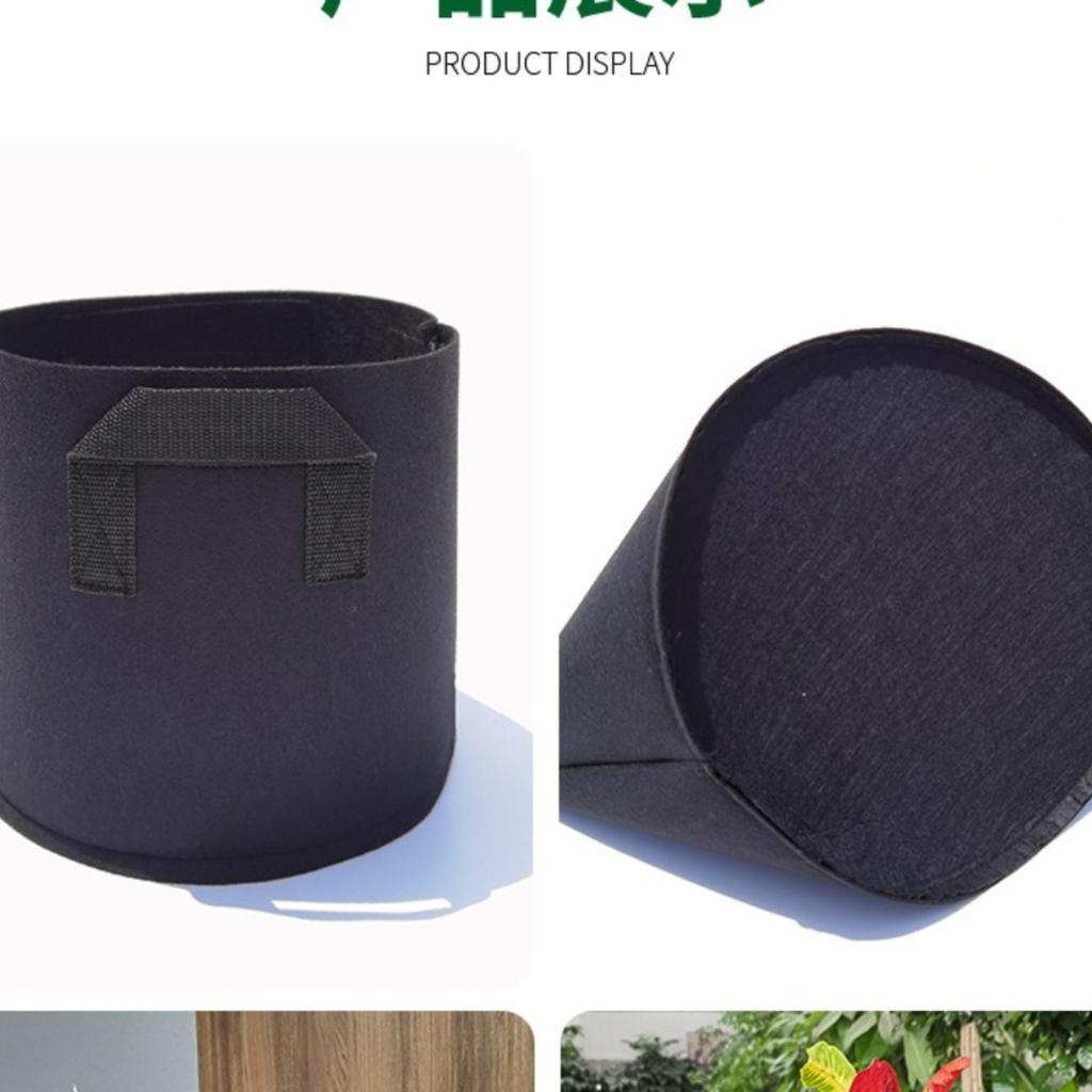 Grow Bags, Black Non-woven Fabric, Thick Bags, Tree Planting Bags, Flower Pots