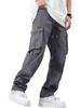 2024 Men's Multi-pocket Workwear Drawstring Pants for Outdoor Hiking, Running, and Casual Wear