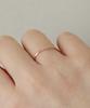 Alleun 14K 18K Cut Thread Gold Rings Layered Cherish Friendship