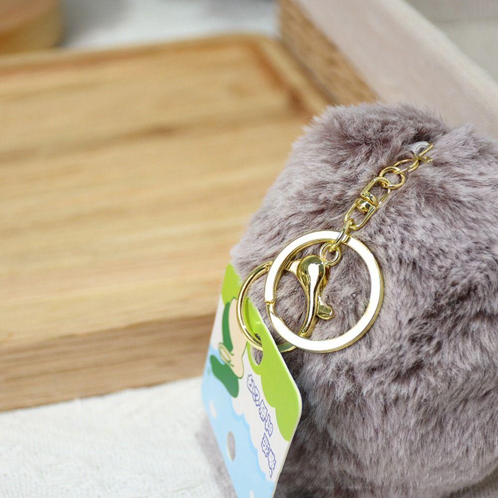 Adorable Little Hedgehog Keychain Stuffed Doll Cute Hedgehog Plush Keyring Car Keychain