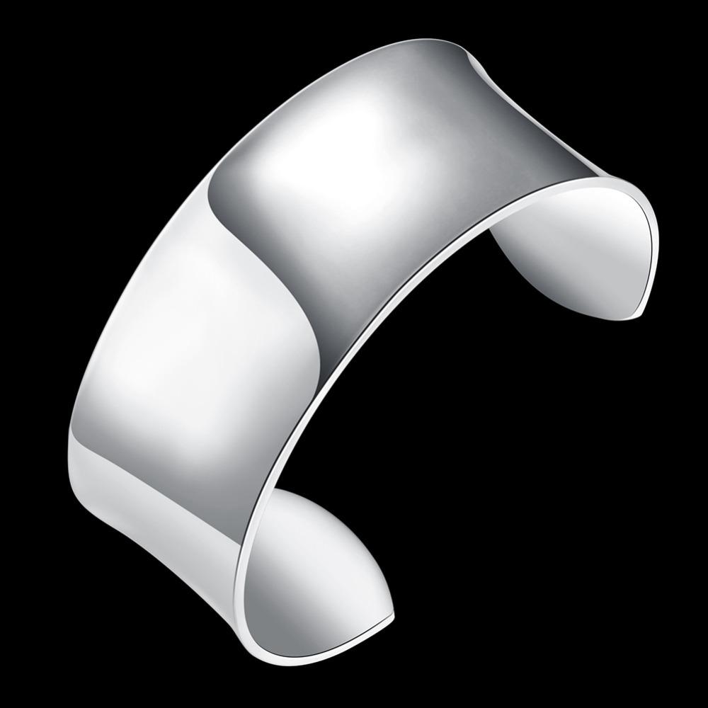 High Quality   Jewelry Bangle Bracelet Simple Round Big Open Bangle Women Men Trendy Jewelry