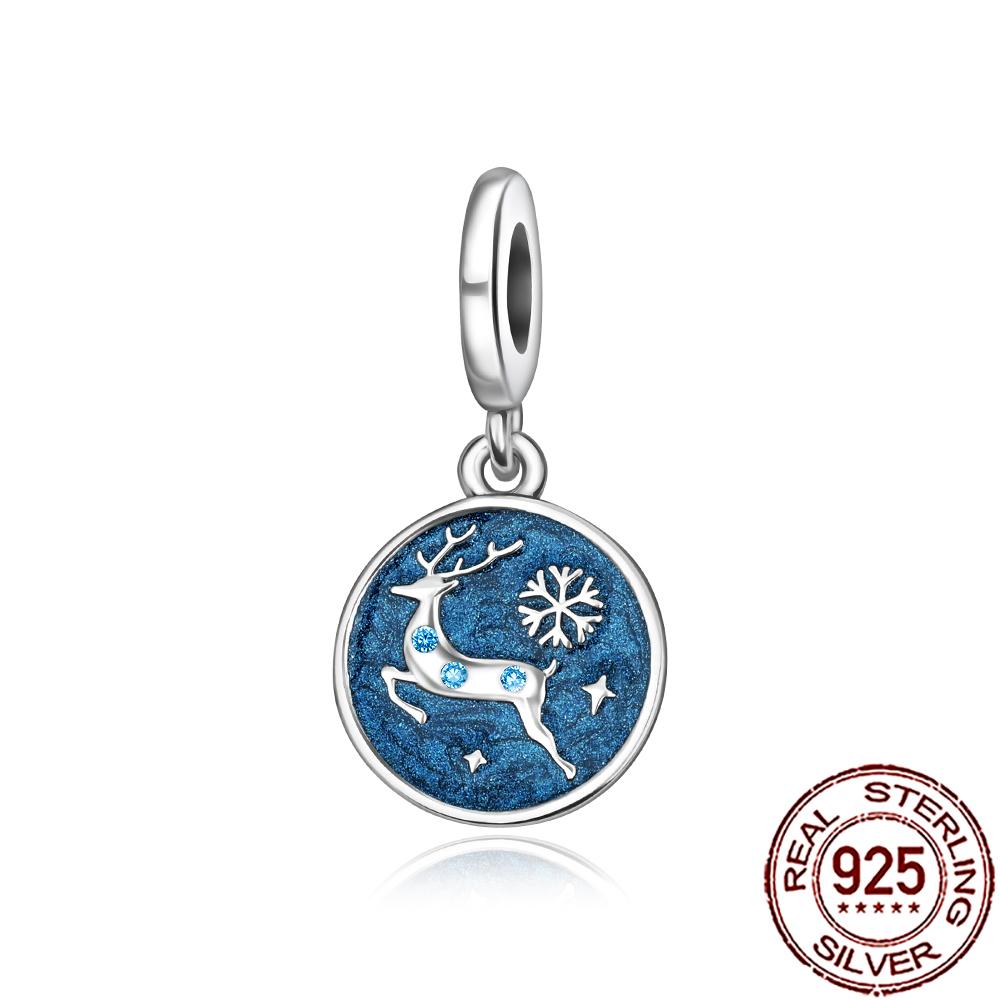 Novos Berloques de Cobre de Natal Papai Noel Berloques para Pulseira Corrente Cobra Colar Feminino Joias Diy